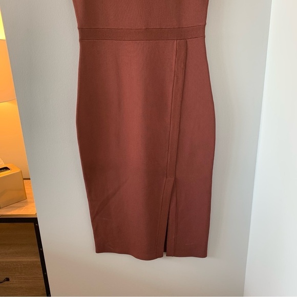 Aritzia Babaton Business Dress In Cider Gold Rust Color Size M Rare Find! - Picture 11 of 14
